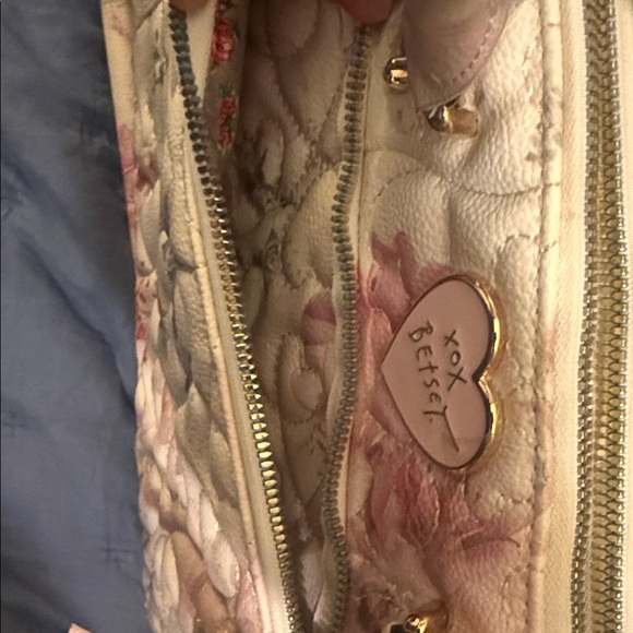 Betsey Johnson Pink and Gray Floral Bag - Picture 4 of 11